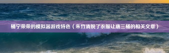 桶宁荣荣的模拟器游戏特色（朱竹清脱了衣服让唐三桶的相关文章）