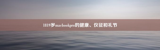 1819岁macbookpro的健康、仪征和礼节