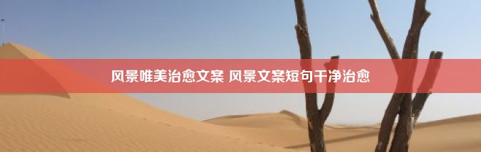 风景唯美治愈文案 风景文案短句干净治愈