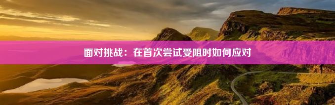 面对挑战：在首次尝试受阻时如何应对