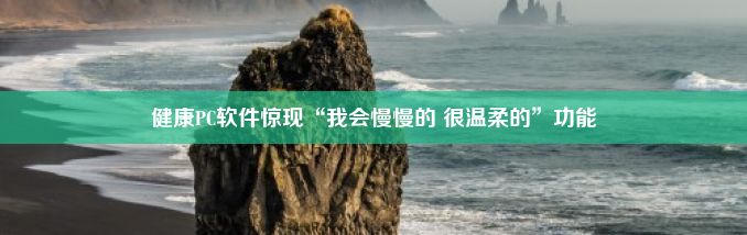 健康PC软件惊现“我会慢慢的 很温柔的”功能