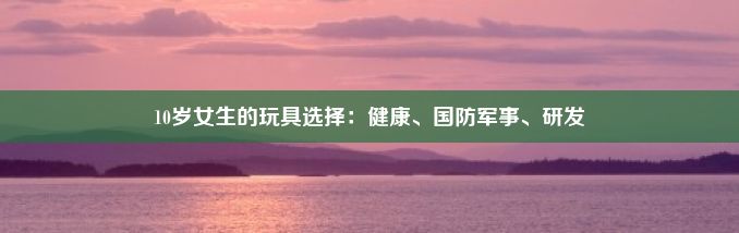 10岁女生的玩具选择：健康、国防军事、研发