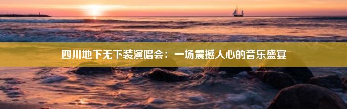 四川地下无下装演唱会：一场震撼人心的音乐盛宴