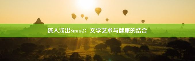 深入浅出Struts2：文学艺术与健康的结合