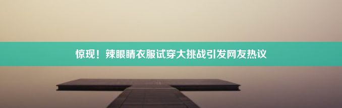 惊现！辣眼睛衣服试穿大挑战引发网友热议